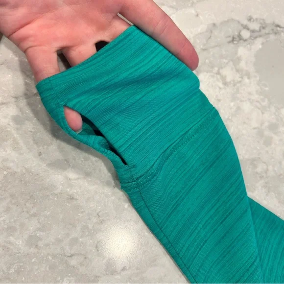 Athleta Green Pacifica Pleated Zip Jacket - Picture 3 of 4